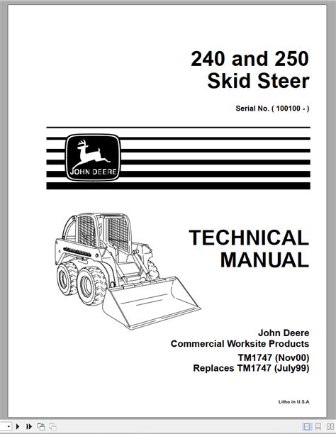 john deere 240 skid steer owners manual|john deere 240 specifications.